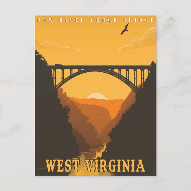 Postal Vintage West Virginia (Anverso)