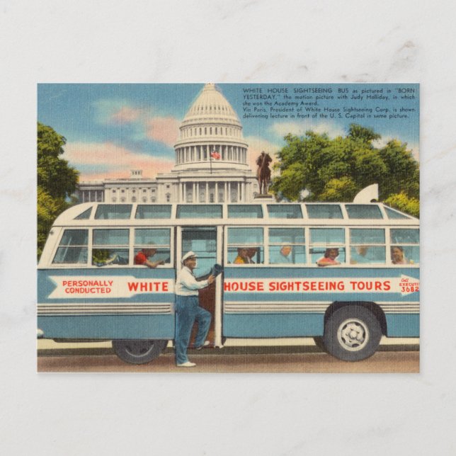 Postal Vintage, White House Tour Washington, D.C. (Anverso)