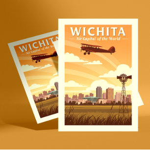 Postal Vintage Wichita Kansas