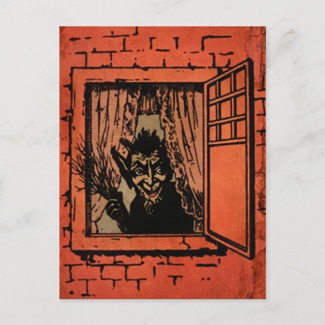 Postal Vintage Window Krampus (Anverso)