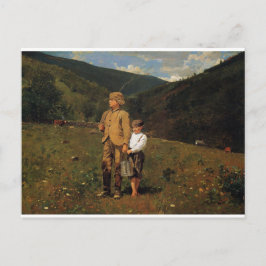 Postal Vintage Winslow Homer cruzando la pastelería