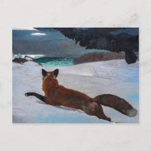 Postal Vintage Winslow Homer Fox Hunt