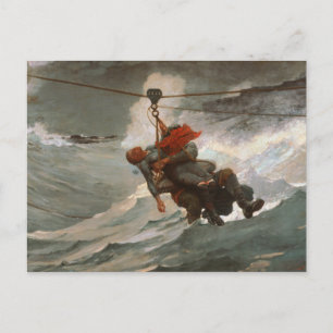 Postal Vintage Winslow Homer The Life Line