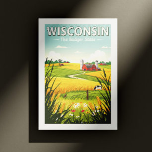 Postal Vintage Wisconsin