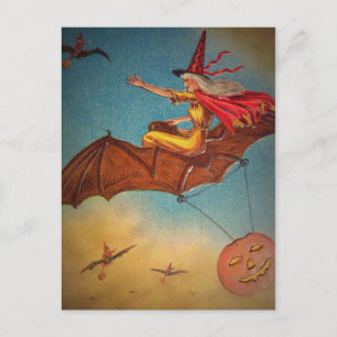 Postal Vintage Witch