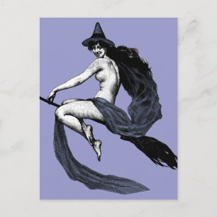Postal Vintage Witch