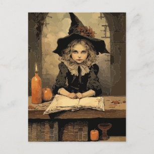 Postal Vintage Witch