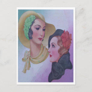 Postal Vintage Women 1932