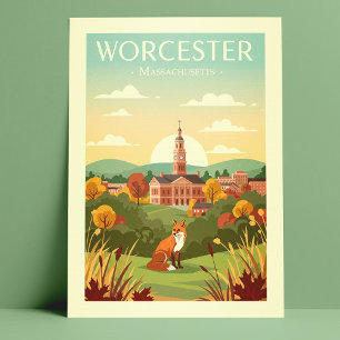 Postal Vintage Worcester Massachusetts