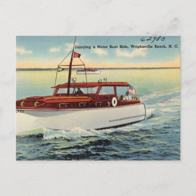 Postal Vintage Wrightsville Beach, Carolina del Norte (Anverso)