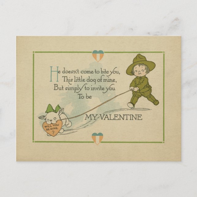 Postal Vintage WWI Era Valentine (Anverso)