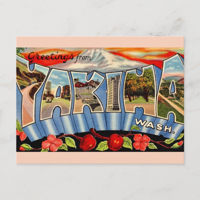 Postal Vintage Yakima Washington (Anverso)