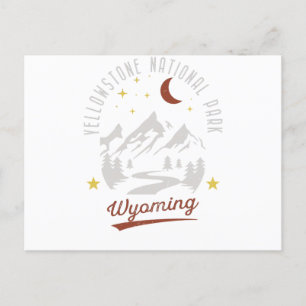 Postal Vintage Yellowstone Parque Nacional Wyoming