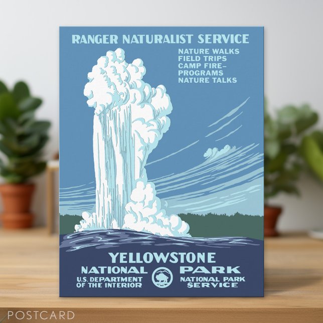 Postal Vintage Yellowstone WPA (Custom Postcard)