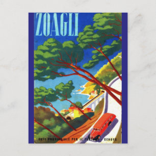 Postal Vintage Zoagli Genova Italia Turismo Europeo