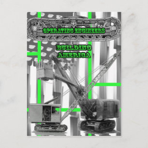 POSTAL VINTAJE DE LA TUBERÍA DEL OPERADOR DE LA GRIPE DEL