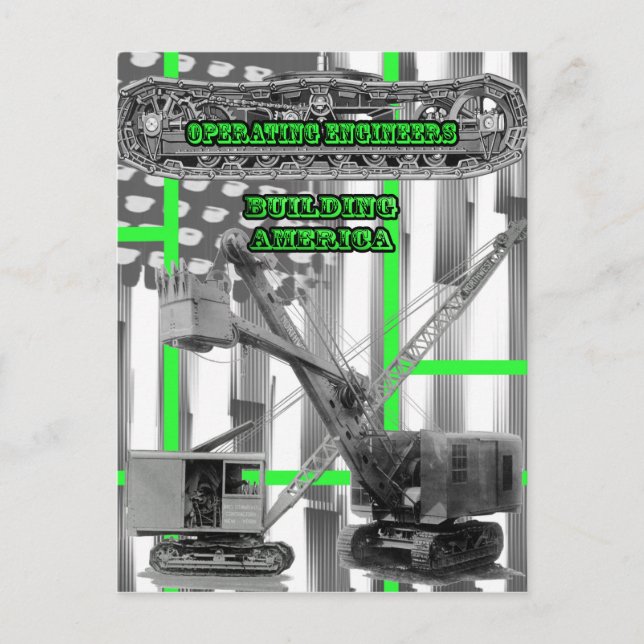 POSTAL VINTAJE DE LA TUBERÍA DEL OPERADOR DE LA GRIPE DEL (Anverso)