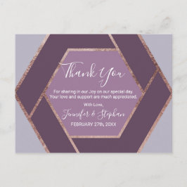 Postal Violet Lilac Purple Rosa Gold Hexagon