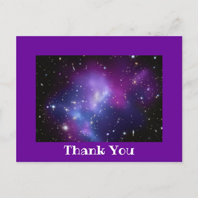 Postal Violet Purple Photo Border Gracias (Anverso)