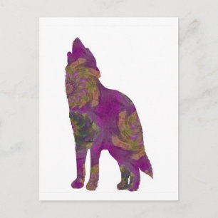 Postal Violet Wolf Postcard