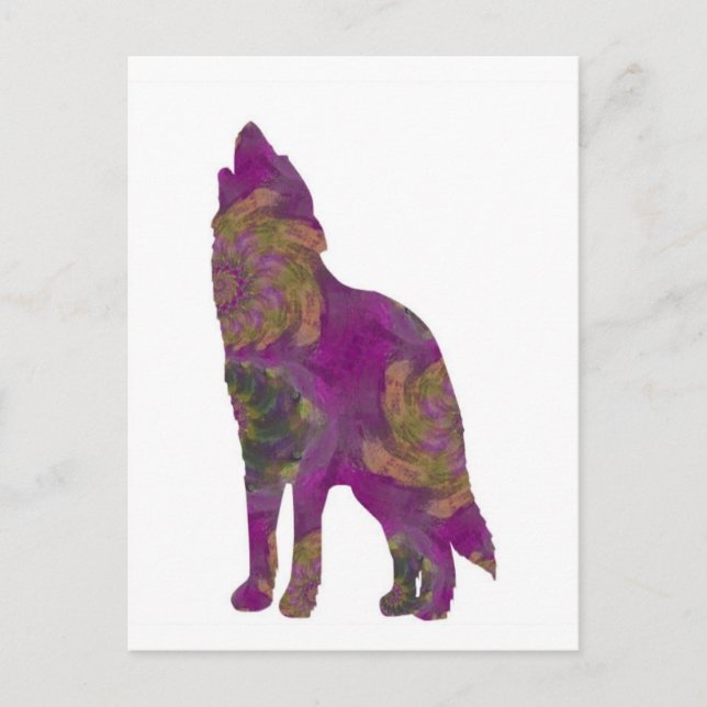 Postal Violet Wolf Postcard (Anverso)
