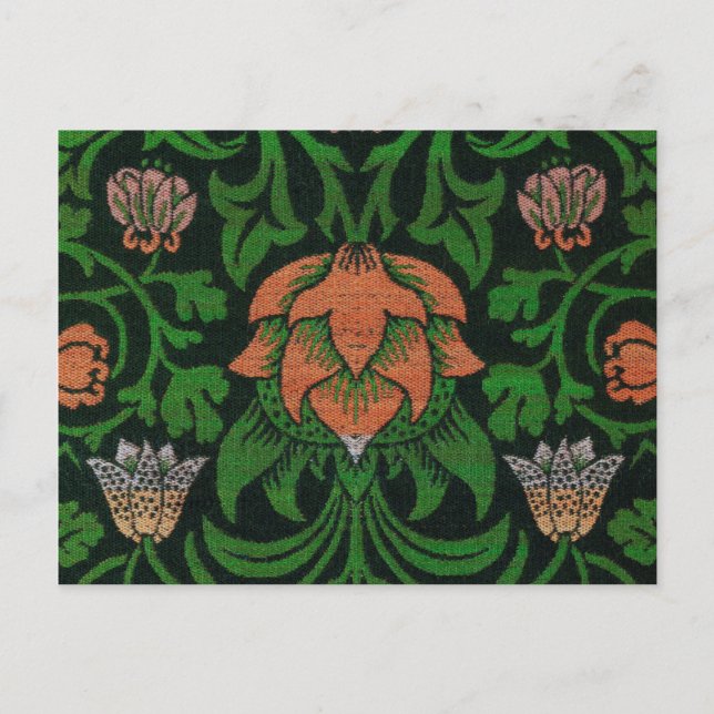 Postal Violet y Columbine, William Morris (Anverso)