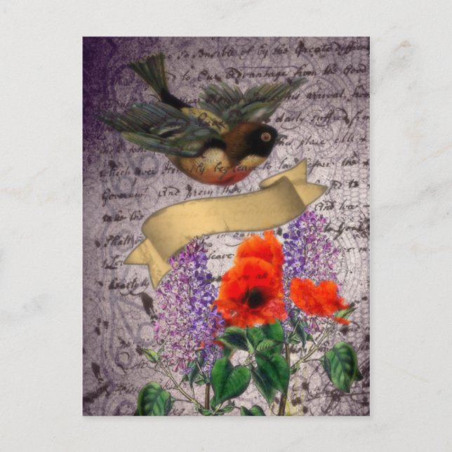 Postal Violeta de época (Anverso)