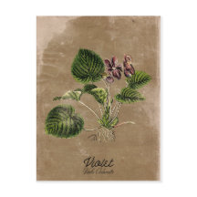 Postal violeta estilo vintage