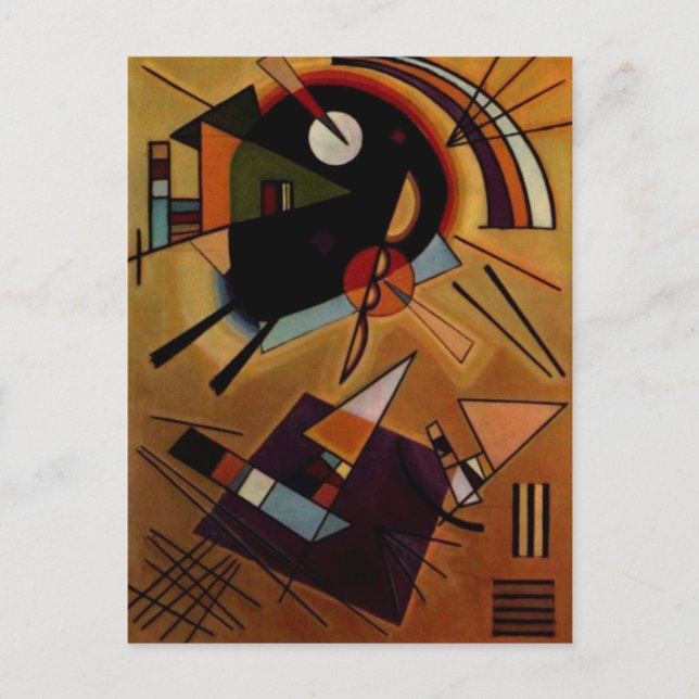 Postal Violeta negra de Kandinsky (Anverso)