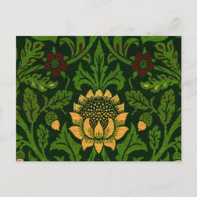 Postal Violeta y Columbina por William Morris (Anverso)