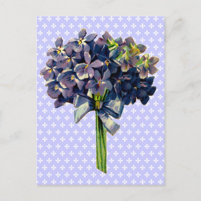 Postal Violetas de época (Anverso)