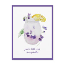 Violetas Moradas, Jarrón de Limonada Mason Pensand