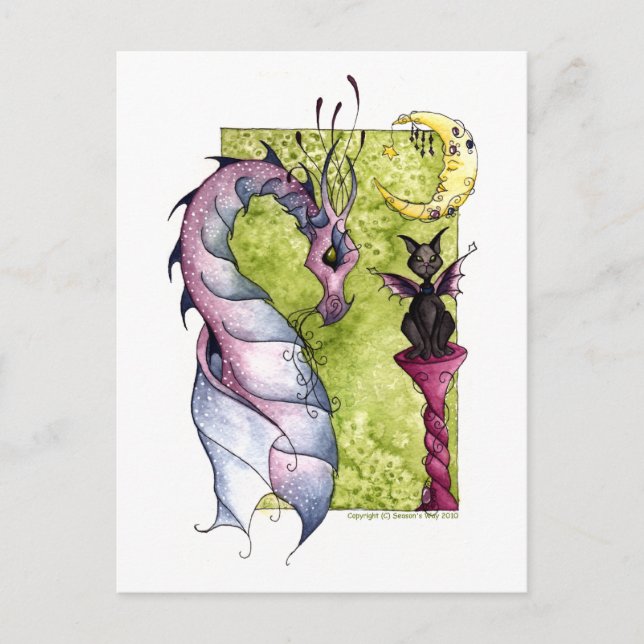 Postal Violette y Obsidian (Anverso)