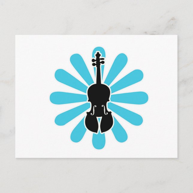Postal Violin Daisy Notecards (Anverso)