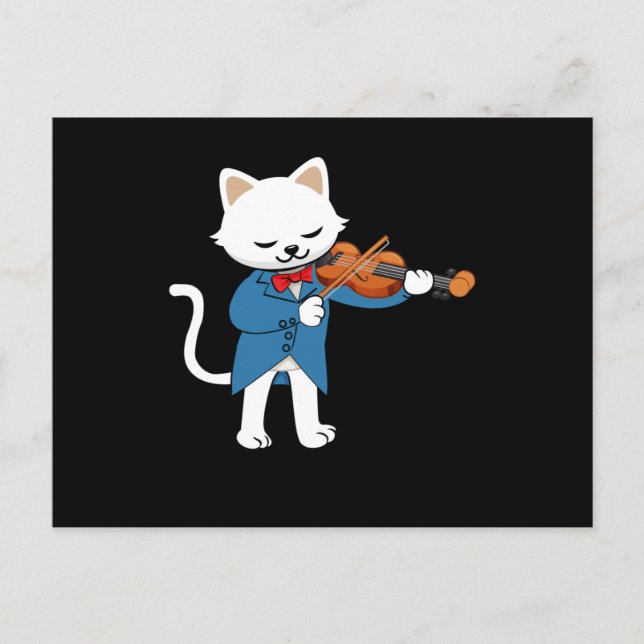 Postal Violín de gato (Anverso)