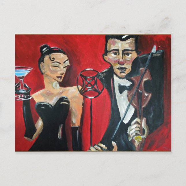 Postal Violín del jazz (Anverso)