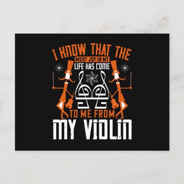 Postal Violin - El Violín Es La Alegría De Mi Vida (Anverso)