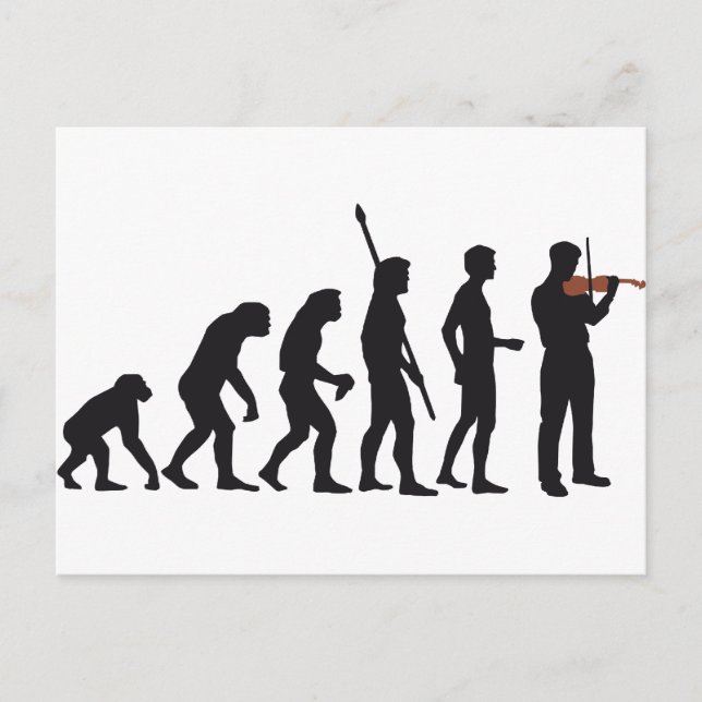 Postal violín evolutivo (Anverso)