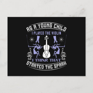 Postal Violin -Inicia La Chispa Cuando Es Niño