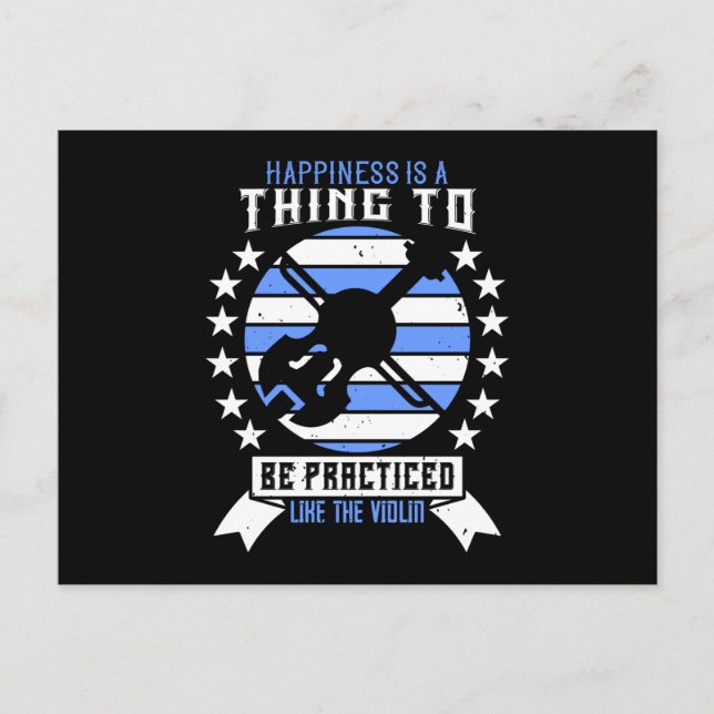 Postal Violin: La Felicidad Necesita Practicarse (Anverso)