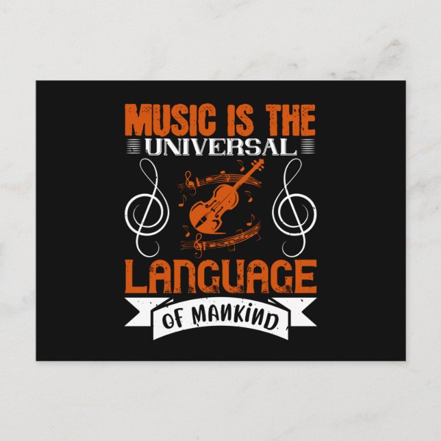 Postal Violin - La música es el lenguaje universal (Anverso)