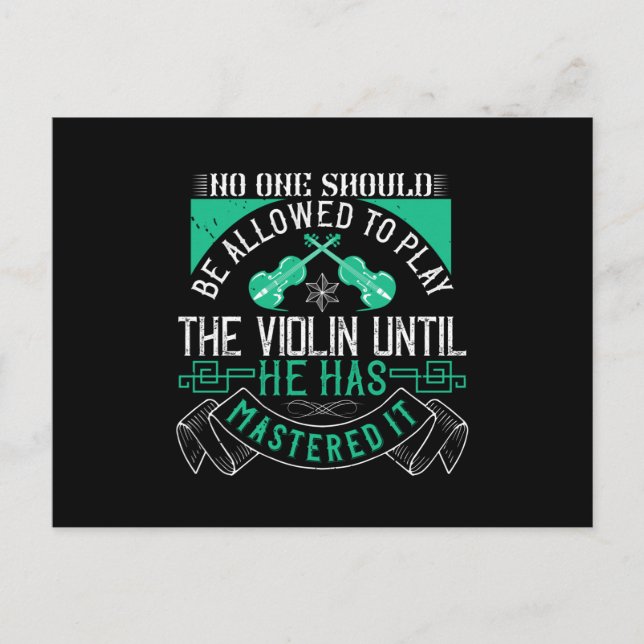 Postal Violin - Master Violin Antes De Jugar (Anverso)