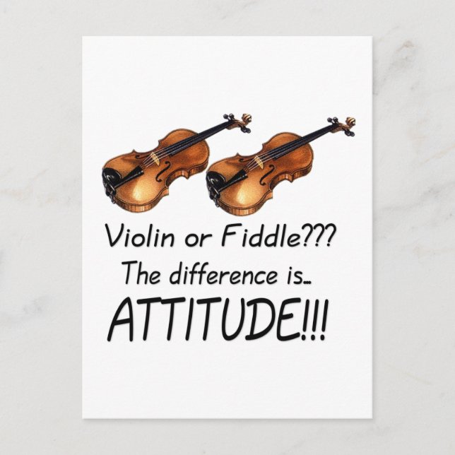 Postal ¿Violín o Fiddle? (Anverso)