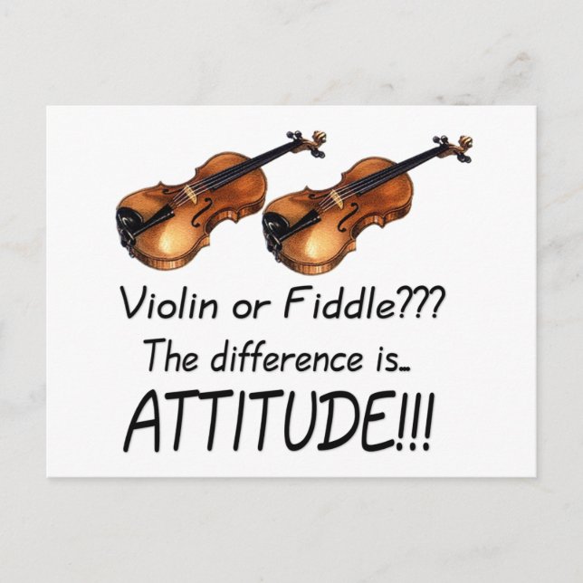 Postal ¿Violín o Fiddle? (Anverso)