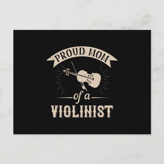 Postal Violin - Orgullosa Madre De Un Violinista (Anverso)