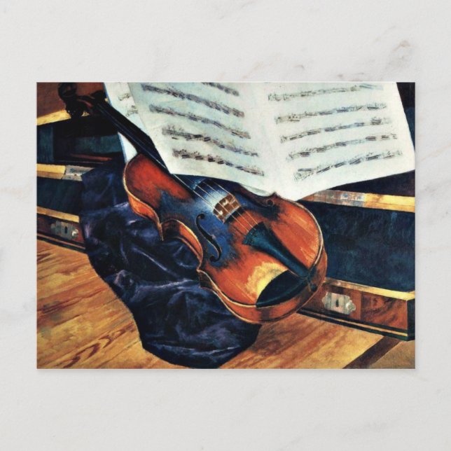 Postal Violin, pintura de 1916 de Petrov-Vodkin (Anverso)