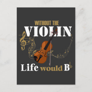 Postal Violin Player Bb Músico Humor Música Lover