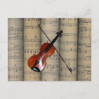 Violin ~ Rolling Sheet Music Background ~ Musical