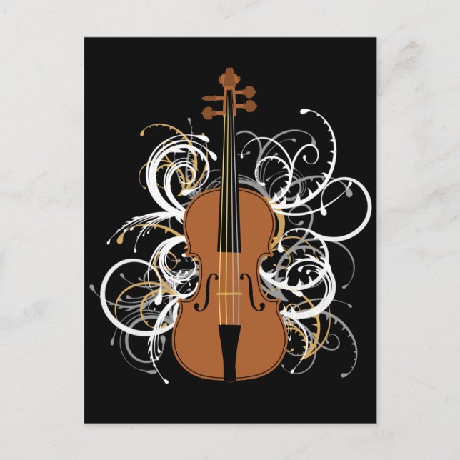 Postal Violin Swirls (Anverso)