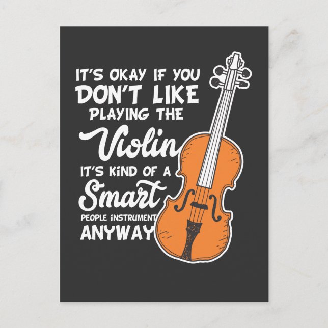 Postal Violin T-Shirt - Divertida obra violinista intelig (Anverso)